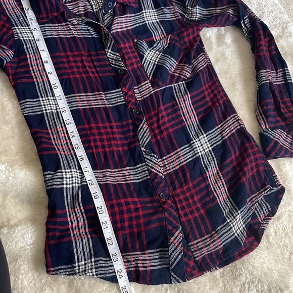 Rails Hunter Navy Red Plaid Flannel Button Down Shirt sz XS - Picture 5 of 8